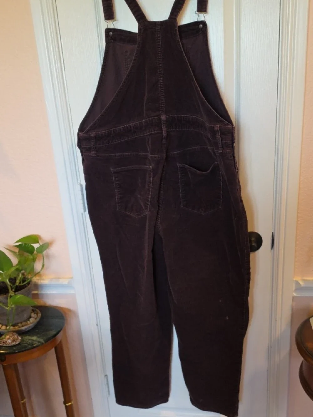 18W, Women's Brown Overall Jeans - Classic Bib Overalls - Picture 6 of 6